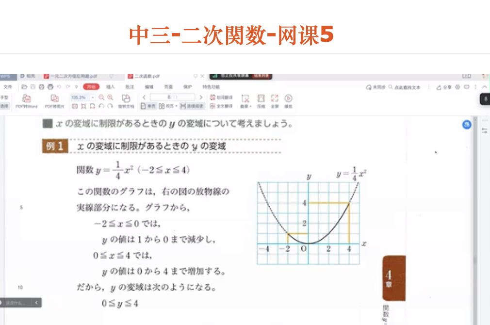 中三-二次関数-网课5